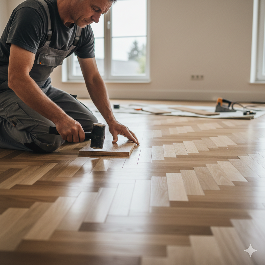 İç cephe parke döşeme